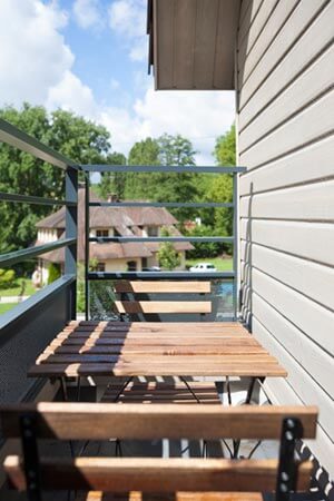 Maison ossature bois terrasse